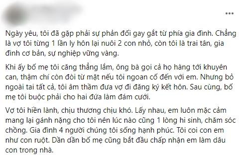 Vợ mất, chồng ở vậy nuôi 2 con riêng của vợ, bố mẹ từ mặt Vo mat, chong o vay nuoi 2 con rieng cua vo, bo me tu mat