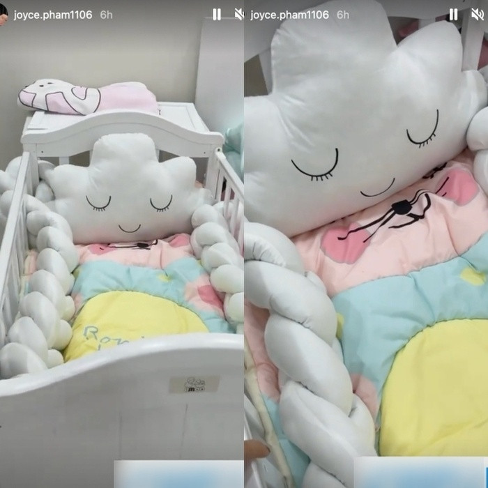Ái nữ Minh Nhựa khoe phòng ngủ chuẩn bị cho 'công chúa' sắp chào đời Ai nu Minh Nhua khoe phong ngu chuan bi cho 'cong chua' sap chao doi