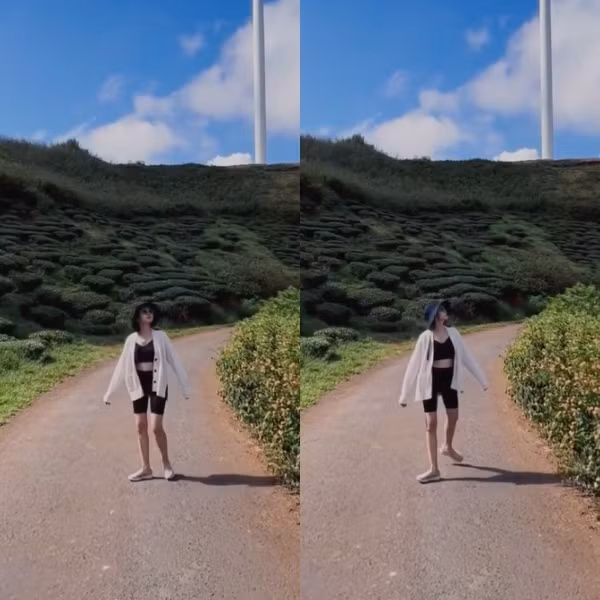 Tang Thanh Ha di du lich an dien don gian nhung chang he nham chan