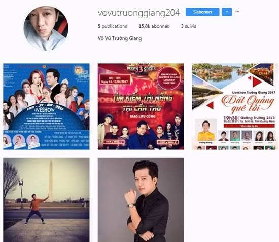 Theo chia sẻ của anh trai Trường Giang, đây mới chính là tài khoản Instagram chính thức của nam nghệ sĩ.