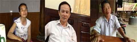 Bà Đặng Thị Cầm, ông Phan Văn Hợi, ông Đinh Văn Miên, bùi ngùi kể lại thảm họa sập cống Hiệp Hòa.