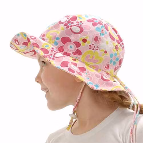 Tạo một thói quen cho con bạn là đội mũ mỗi khi ra ngoài để tránh rủi ro từ ung thư da. Một chiếc mũ có vành che mặt và cổ là lựa chọn tốt nhất.