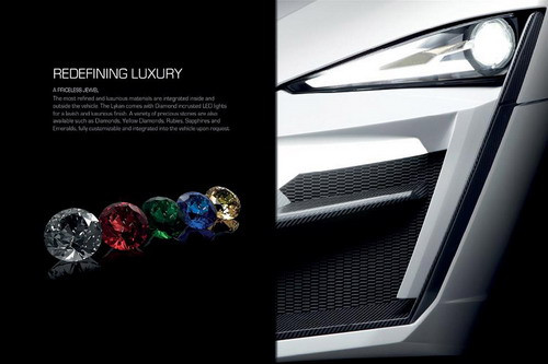  Đèn pha LED khảm kim cương. 