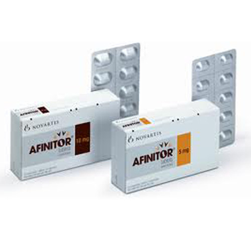 Everolimus (Afinitor). Afinitor là thuốc thuộc nhóm được gọi là các chất ức chế mTOR được cấp phép để điều trị cho phụ nữ sau mãn kinh mắc ung thư vú âm tính với HER2, dương tính thụ thể hormon tiến triển. Thuốc này dùng phối hợp với exemestane, sử dụng cho bệnh nhân sau điều trị thất bại với 2 loại thuốc ức chế men aromatase là letrozole hoặc anastrozole.