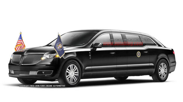 Mô phỏng siêu xe mới dành cho Tổng thống Mỹ dựa trên các mẫu xe của hãng Lincoln.