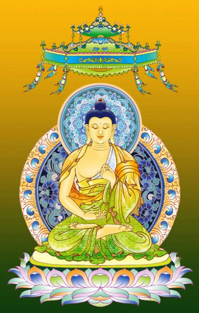 Nam Mô Viên Mãn Hương Tích Thế Giới - Kim Sắc Bảo Quang Diệu Hạnh Thành Tựu Như Lai.