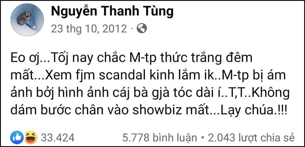 Te ngua Son Tung 10 nam truoc, phat ngon ve showbiz chuan 