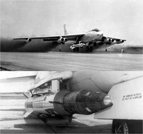 Tên lửa diệt vệ tinh Bold Orion treo trên máy bay ném bom chiến lược B-47.