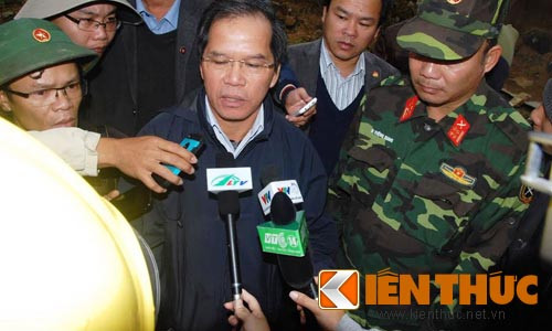 Ông Nguyễn Xuân Tiến, Bí thư tỉnh ủy Lâm Đồng tại hiện trường.