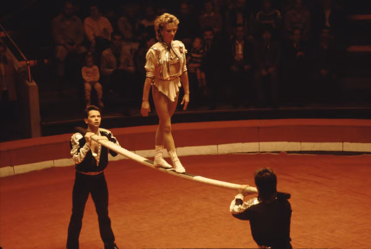 Buổi biểu diễn xiếc ở Moscow năm 1990.