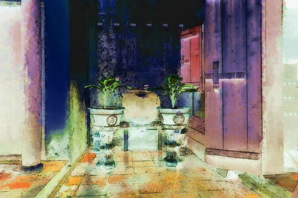 Không gian sống trong phố cổ.