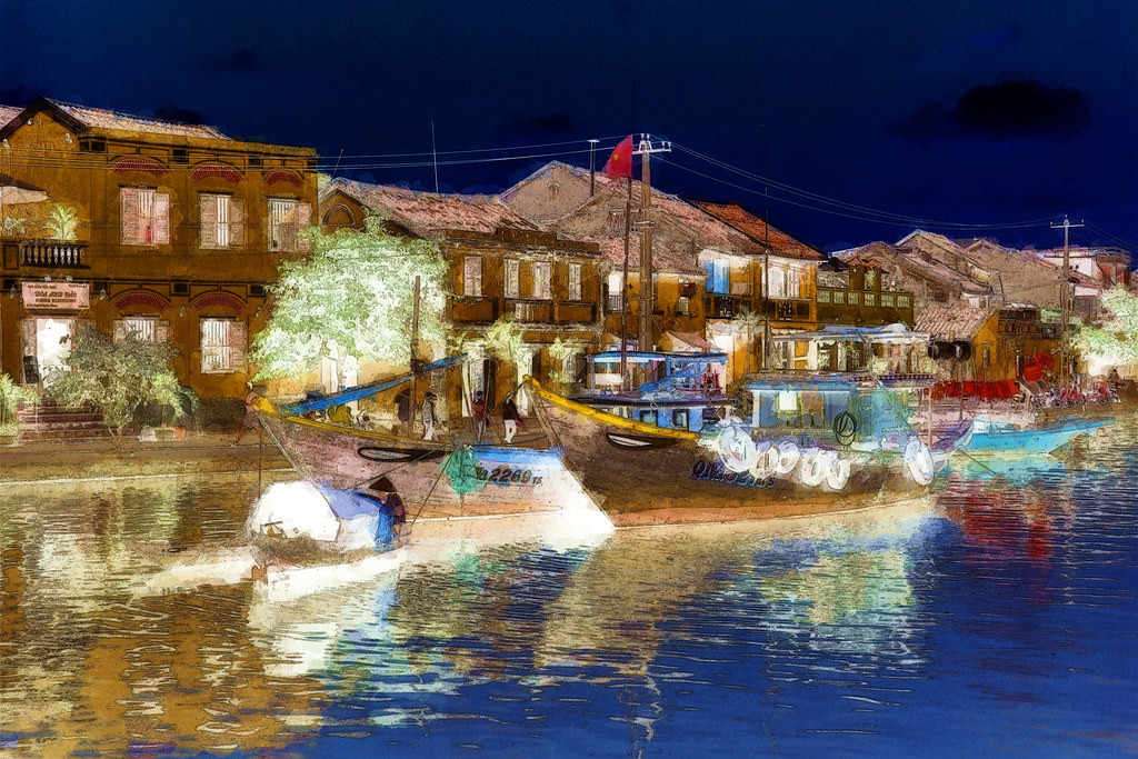 Trên sông Thu Bồn.