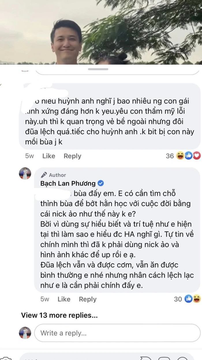 Bach Lan Phuong dap tra cuc gat khi bi mia mai nhan sac