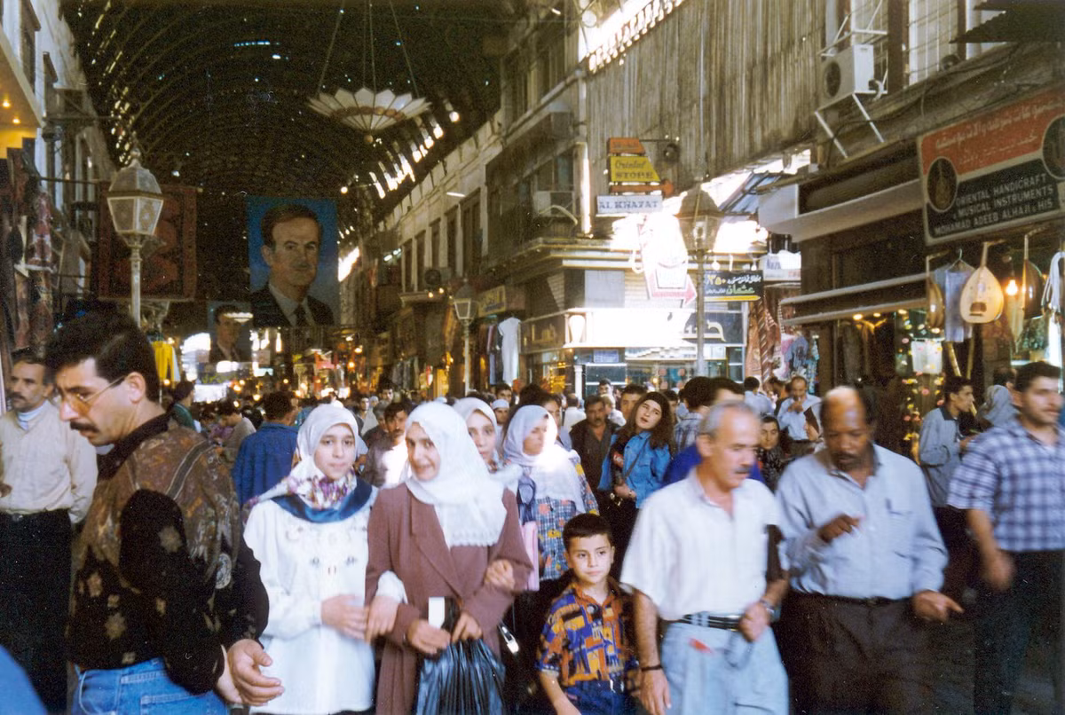 Cảnh tượng nhộn nhịp trong khu chợ bazar của Damascus.
