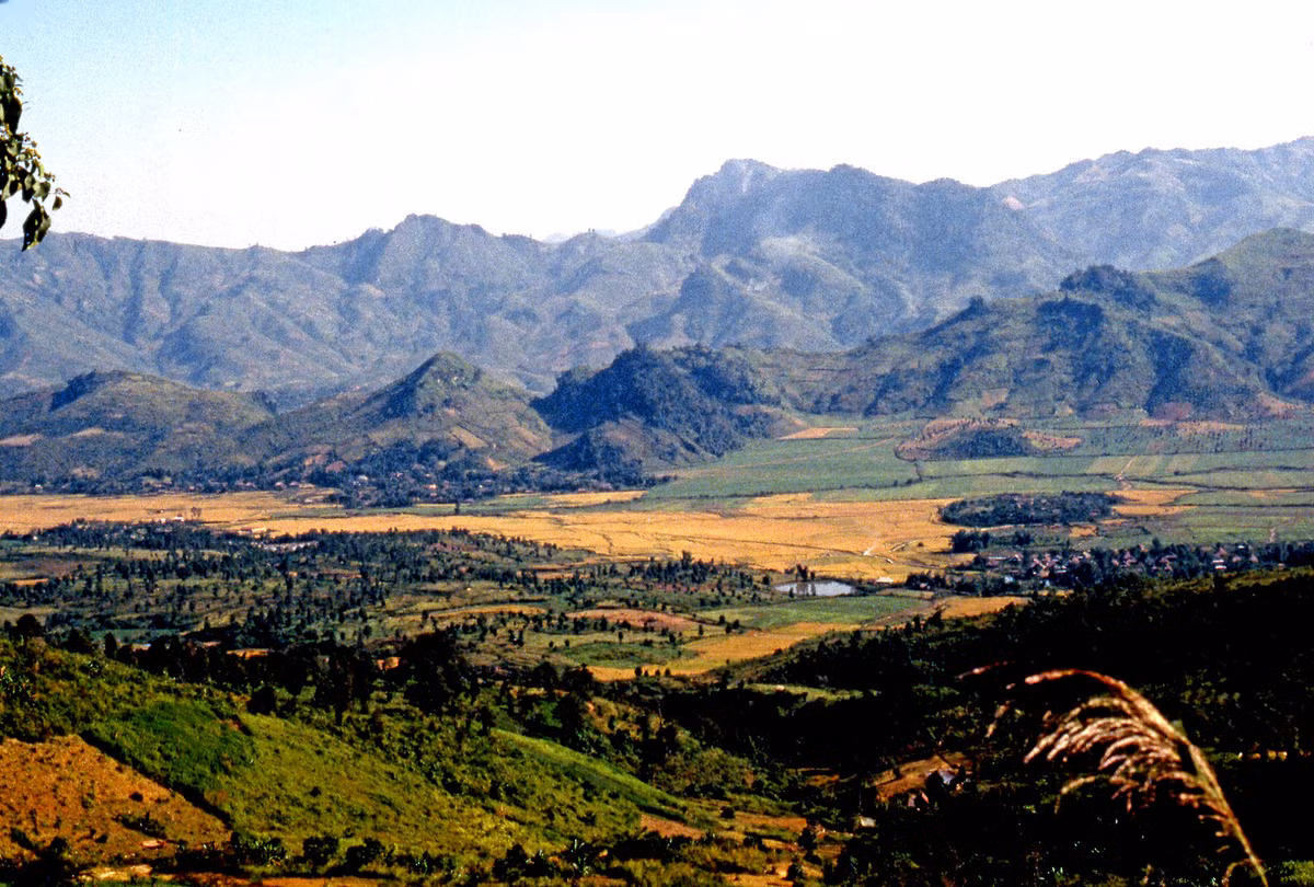 Bức tranh phong cảnh hùng vĩ ở Điện Biên Phủ.