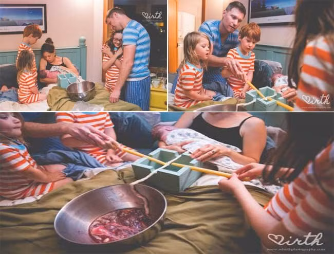 Ellen, bà mẹ trẻ 30 tuổi ở thị trấn Santa Cruz đã vừa thực hiện ca sinh thường của mình tại nhà vào hồi đầu tháng trước và khi những hình ảnh về ca sinh thường dưới nước, sau đó tự đốt dây rốn con của Ellen được đăng tải trên mạng.