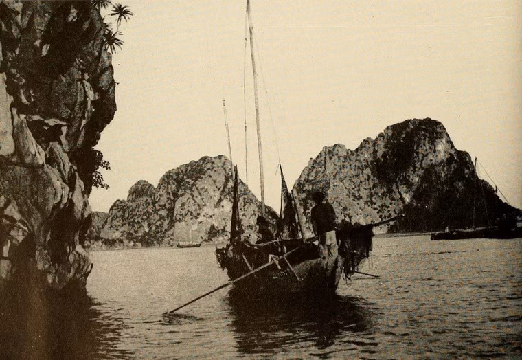 Thuyền đánh cá trên vịnh Hạ Long.