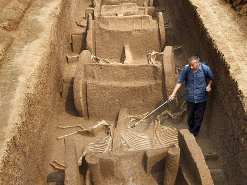 Đây có thể là một phần trong nghi lễ đám tang của một nhân vật quý tộc thời bấy giờ. Ảnh: National Geographic.