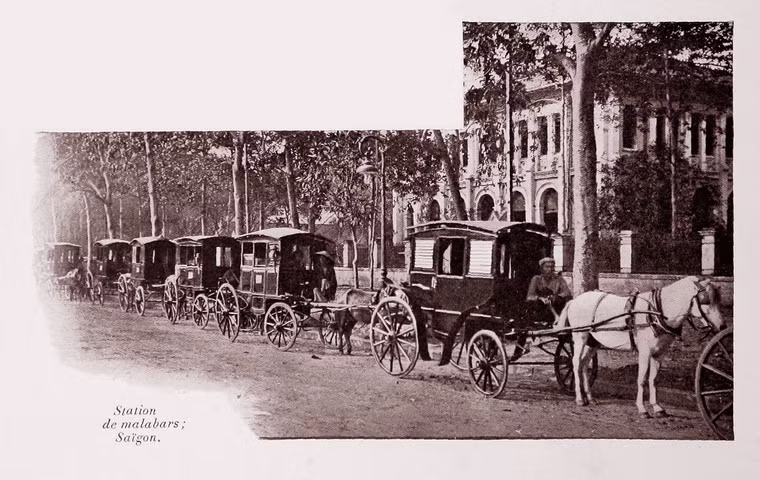Bến xe ngựa tại Sài Gòn.