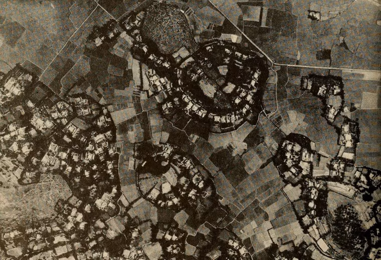 Những cánh đồng ở Đông Triều, Quảng Ninh chụp từ máy bay.