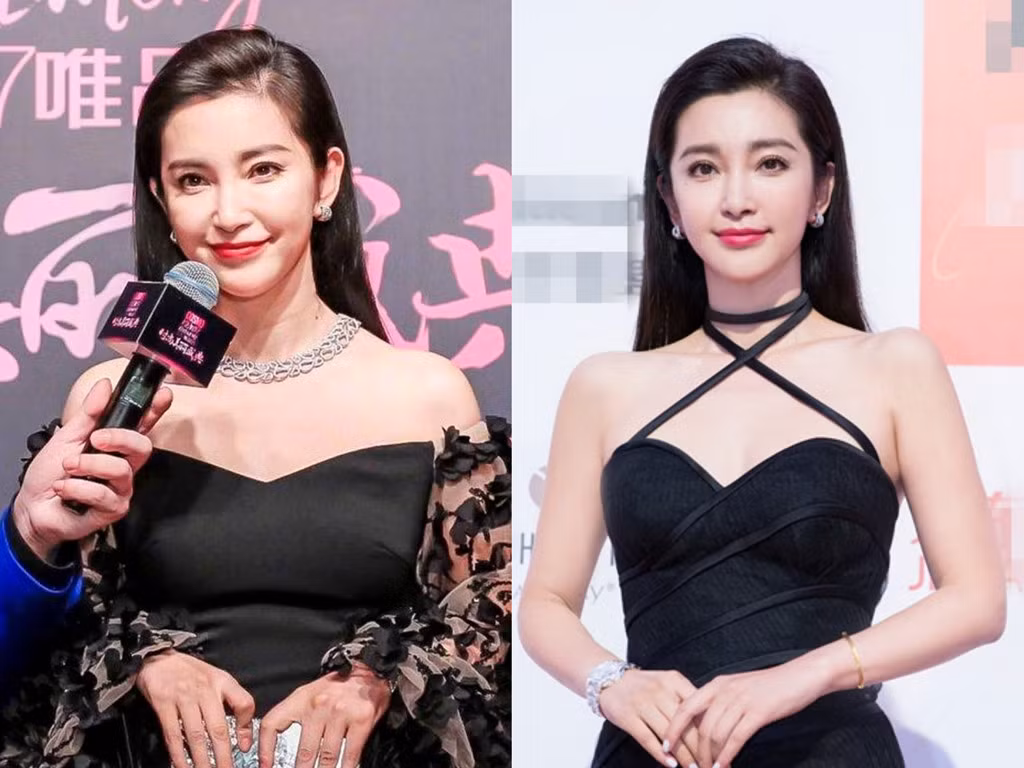 Cùng một dáng đứng và biểu cảm, thế nhưng thời gian dường như đã "đắp" lên người diễn viên Lý Băng Băng thêm da thịt. Hồi năm 2017, cô xuất hiện tại sự kiện với gương mặt tròn trịa, phần vai cũng đầy đặn trông thấy. Nhiều người còn nhận xét diện mạo của ngôi sao người Trung Quốc ngày càng già nua và cứng đờ do can thiệp thẩm mỹ.