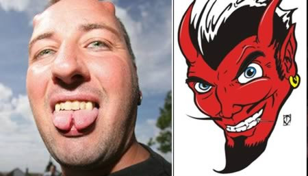 Anh chàng vệ sĩ người Anh, Gavin Paslow nhờ bác sĩ phẫu thuật tạo cho mình cái lưỡi chẻ, đôi sừng và hàm răng nhọn như quỷ Satan. Để có được hai cái sừng trên đầu, Gavin đã phải trải qua cuộc phẫu thuật kéo dài 5 tiếng vào năm 2008. Sau tất cả những gì kỳ quái nhất đã làm được, người đàn ông 41 tuổi nói, giờ anh muốn mình có thêm một cái đuôi.