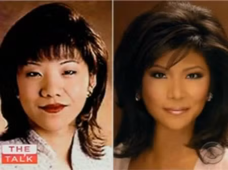 Vì sự phân biệt chủng tộc ở Mỹ, ngôi sao truyền hình thực tế Julie Chen đã 'dao kéo' để thay đổi gương mặt Á đông của mình. Julie Chen sinh ra ở New York nhưng bố mẹ cô đều là người Trung Quốc. Gương mặt tròn và đôi mắt một mí luôn là rào cản cho công việc và sự nghiệp, vì vậy cô đã quyết định đi phẫu thuật thẩm mỹ để trông giống “Tây” hơn.