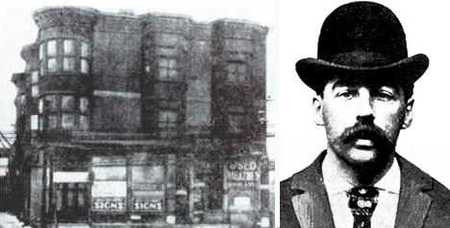 Harry Howard Holmes, là con trai của Herman Mudgett, một sát nhân giết người hàng loạt tại Mỹ. Harry học tại khoa Y của trường Đại học Michigan vào năm 1884 . Trong khoảng thời gian theo học tại đây, ông thường đánh cắp các bộ phận cơ quan của người từ các phòng thí nghiệm trường học và biến dạng chúng, và sau đó tuyên bố tìm ra xác người dân vô tình đã bị giết để lấy tiền bảo hiểm từ những hồ sơ ma các nạn nhân do ông tự tao ra. Sau khi tốt nghiệp, ông chuyển đến sống tại một khách sạn tại Chicago. Tại khách sạn, ông lần lượt dụ dỗ những người phụ nữ vào phòng mình và bóp cổ họ đến nghẹt thở,sau đó cắt từng bộ phận của họ ra và tạo mô hình khung xương mẫu để bán cho các cơ quan y tế tại trường học.