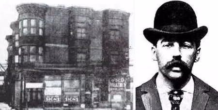 Harry Howard Holmes, là con trai của Herman Mudgett, một sát nhân giết người hàng loạt tại Mỹ. Harry học tại khoa Y của trường Đại học Michigan vào năm 1884 . Trong khoảng thời gian theo học tại đây, ông thường đánh cắp các bộ phận cơ quan của người từ các phòng thí nghiệm trường học và biến dạng chúng, và sau đó tuyên bố tìm ra xác người dân vô tình đã bị giết để lấy tiền bảo hiểm từ những hồ sơ ma các nạn nhân do ông tự tao ra. Sau khi tốt nghiệp, ông chuyển đến sống tại một khách sạn tại Chicago. Tại khách sạn, ông lần lượt dụ dỗ những người phụ nữ vào phòng mình và bóp cổ họ đến nghẹt thở,sau đó cắt từng bộ phận của họ ra và tạo mô hình khung xương mẫu để bán cho các cơ quan y tế tại trường học.