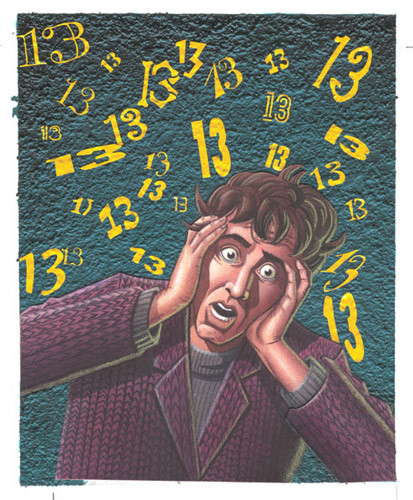 Nỗi sợ con số 13 (Triskaidekaphobia). Adolf Hitler là một người như vậy. Nỗi sợ hãi đặc biệt thứ sáu ngày 13 được gọi là paraskavedekatriaphobia hay friggatriskaidekaphobia. Nỗi sợ số 4 ở Trung Quốc, Nhật Bản và Hàn Quốc được gọi là Tetraphobia.