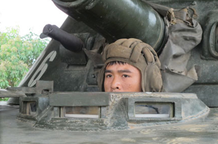 Tiểu đoàn 614 là đơn vị thiết giáp giàu truyền thống của Quân đội Lào, đã tham gia chiến đấu bảo vệ biên giới năm 1982-1988. Ảnh: QĐND