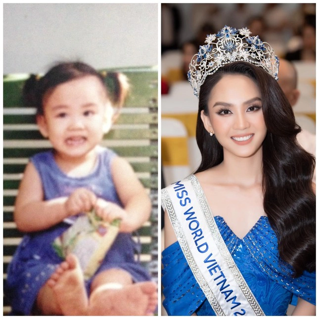 Trước đó, Mai Phương cũng từng chia sẻ ảnh thời thơ ấu và ngày Tết thiếu nhi. Hình ảnh này được cho là giống hệt với Mai Phương của hiện tại với những đường nét thanh tú. Khán giả đã dành nhiều lời khen có cánh cho đương kim Hoa hậu Thế giới Việt Nam.