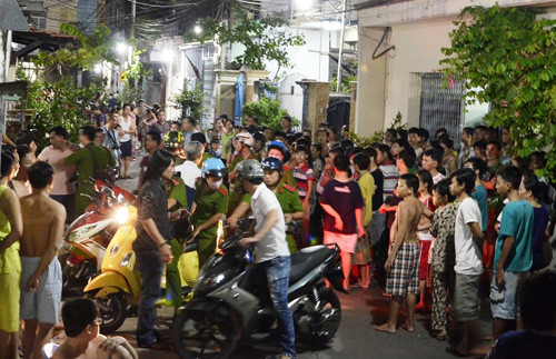 Hiện trường vụ án mạng.