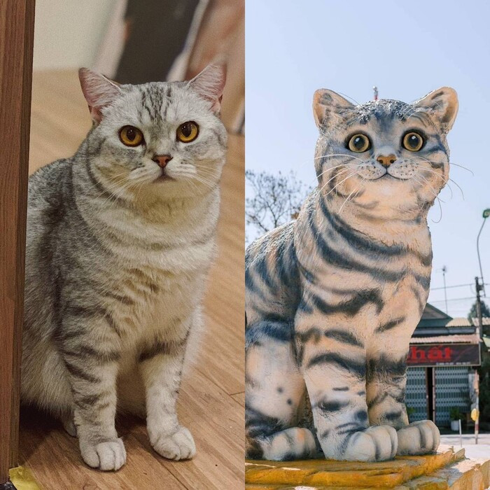 Đã tìm ra bản gốc của tượng linh vật mèo Hoa hậu Quảng Trị - Hình 5 Da tim ra ban goc cua tuong linh vat meo Hoa hau Quang Tri-Hinh-5