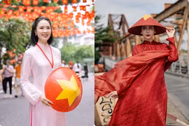 Mỹ nhân Việt thướt tha áo dài, đồng hành cùng không khí đại lễ
