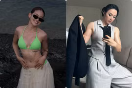 Hot face sao Việt: Thuỳ Anh mặc bikini khoe vòng 1 căng đầy