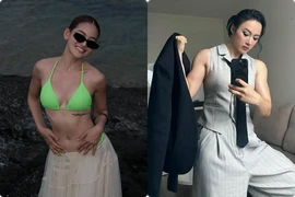 Hot face sao Việt: Thuỳ Anh mặc bikini khoe vòng 1 căng đầy