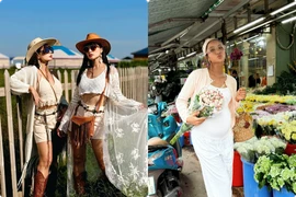 Hot face sao Việt: Chị em Thuý Hạnh chụp ảnh đẹp như tranh khi đến Trung Quốc