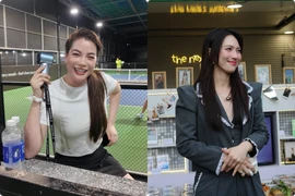 Hot face sao Việt: Trương Ngọc Ánh vui vẻ chơi Pickleball