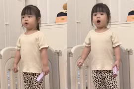 Khoảnh khắc đáng yêu của con gái Đỗ Mỹ Linh khiến dân mạng thích thú