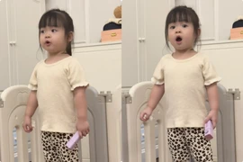 Khoảnh khắc đáng yêu của con gái Đỗ Mỹ Linh khiến dân mạng thích thú