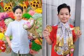 Con trai 10 tuổi của Khánh Thi cao 1m56, giành gần 50 huy chương dancesport