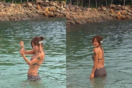 Phương Ly khoe dáng với bikini nhỏ xíu, visual tuổi U40 ai cũng 'choáng'