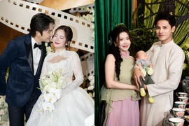 Hot face sao Việt: Đình Tú - Ngọc Huyền 'xả' ảnh tình tứ trong hôn lễ