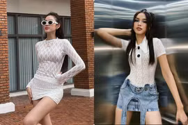 Đỗ Thị Hà chăm mặc váy ngắn cũn trước khi làm dâu hào môn