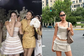 Siêu mẫu bắt được hoa cưới của Đỗ Thị Hà khoe thân hình như tạc tượng