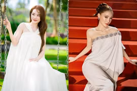 Nhã Phương giấu bụng bầu lần ba cực khéo với gu thời trang tinh tế