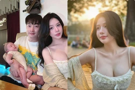 Vợ hot girl của Trọng Lân gây tranh cãi vì liên tục khoe vòng 1 sau sinh