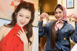 Hot face sao Việt: Thuý Ngân diện váy tone đỏ rực dịp đầu năm mới