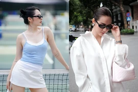 Hot face sao Việt: Bảo Anh diện váy ngắn khoe dáng trên sân pickleball